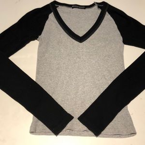 Brandy Melville Black and Grey long sleeve shirt